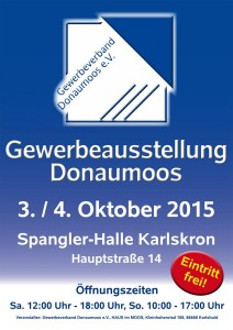 Plakat Gewerbeschau 2015 mit rotem Punkt final klein